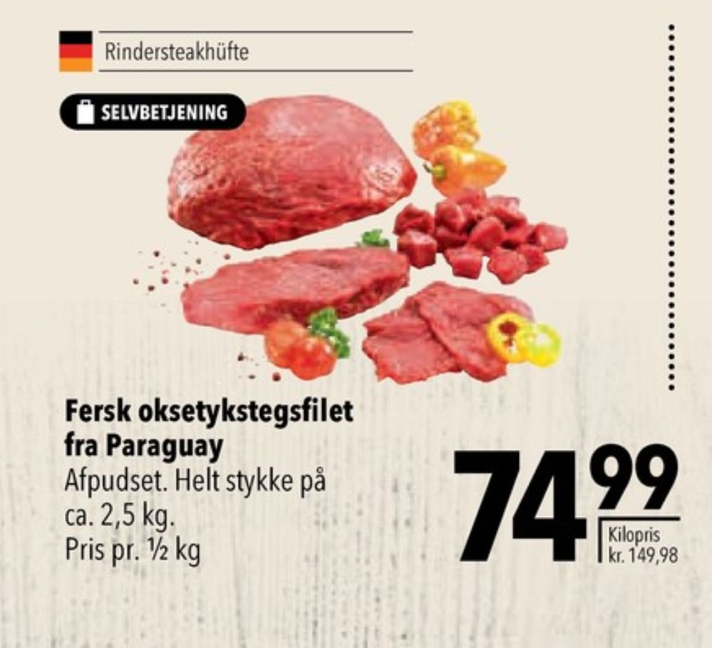 Oksetykstegsfilet