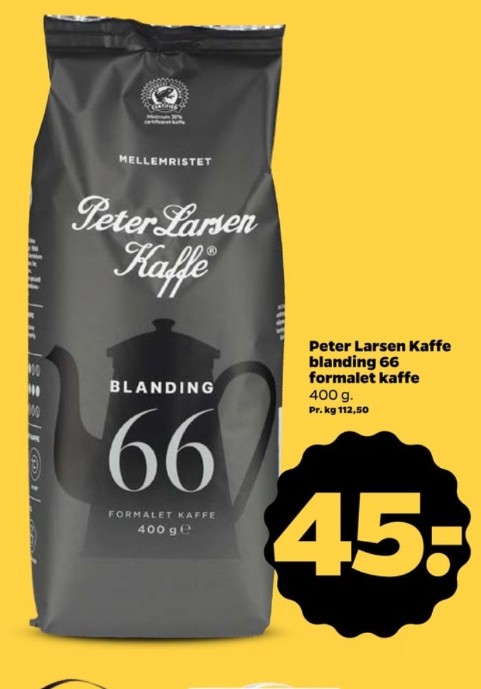 Peter Larsen Blanding 66, Kaffe Formalet