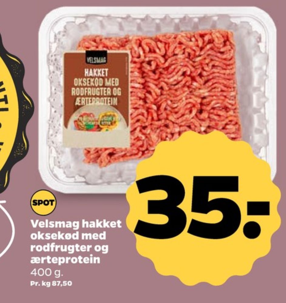 Velsmag, Hakket oksekød med rodfrugter & ærteprotein