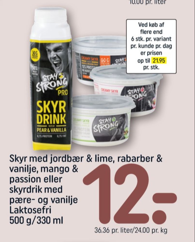 Stay Strong, Rabarber og Vanilje Skyr 