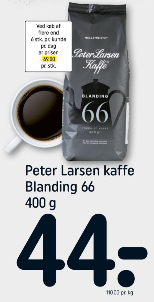 Peter Larsen Blanding 66, Kaffe Formalet