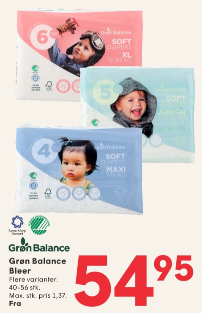 Grøn Balance Maxi, Bleer str 4 7-16 kg
