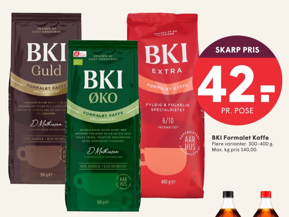 BKI Extra Specialristet, Kaffe Formalet
