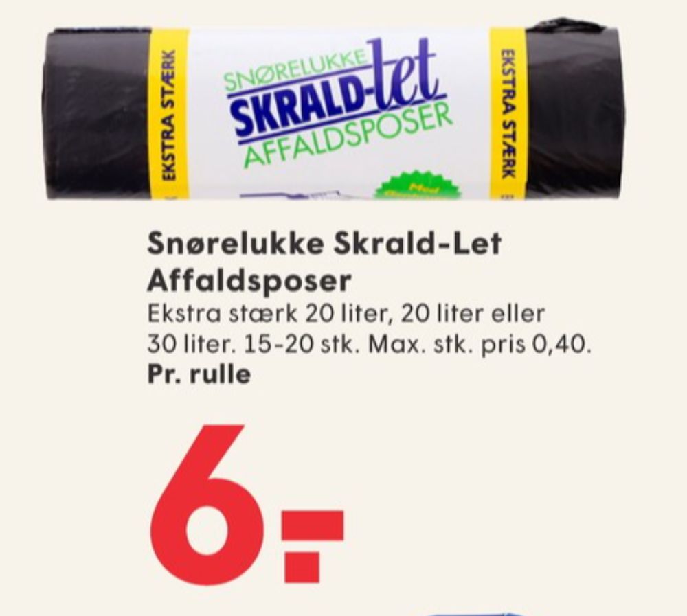 Skrald-let, Affaldsposer