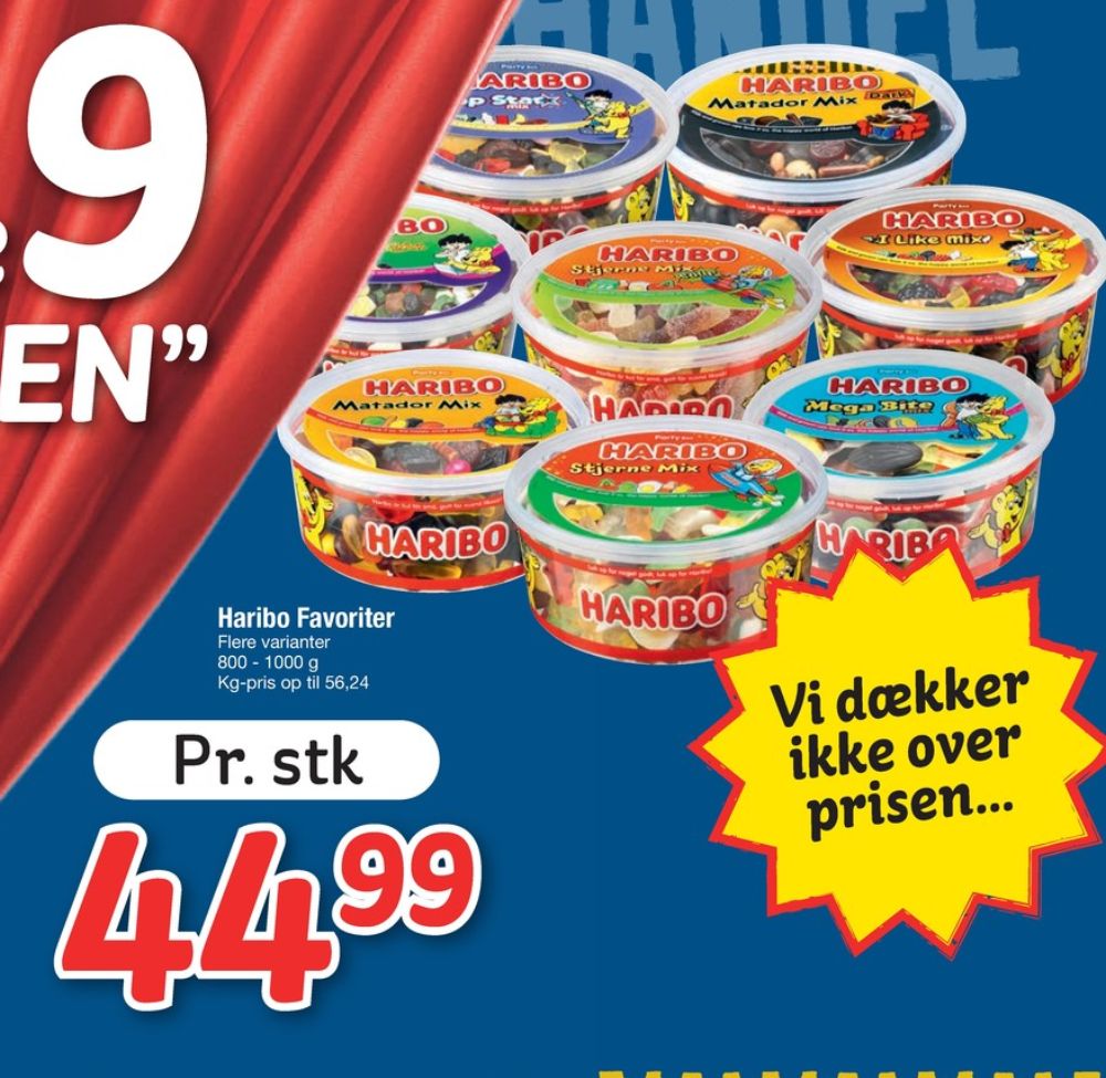 Haribo Top Star Mix, Slikbøtter