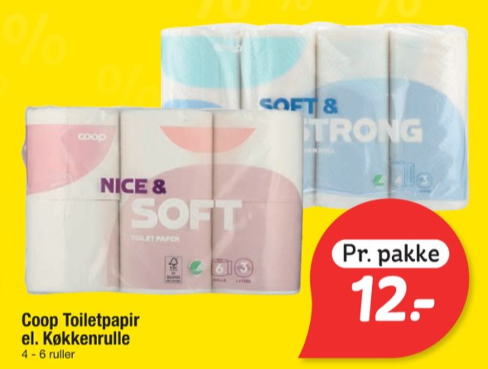 Coop Nice & Soft, Toiletpapir