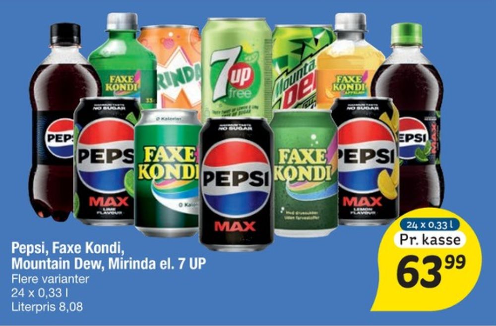 Pepsi Max Lemon, Cola 24 pk.