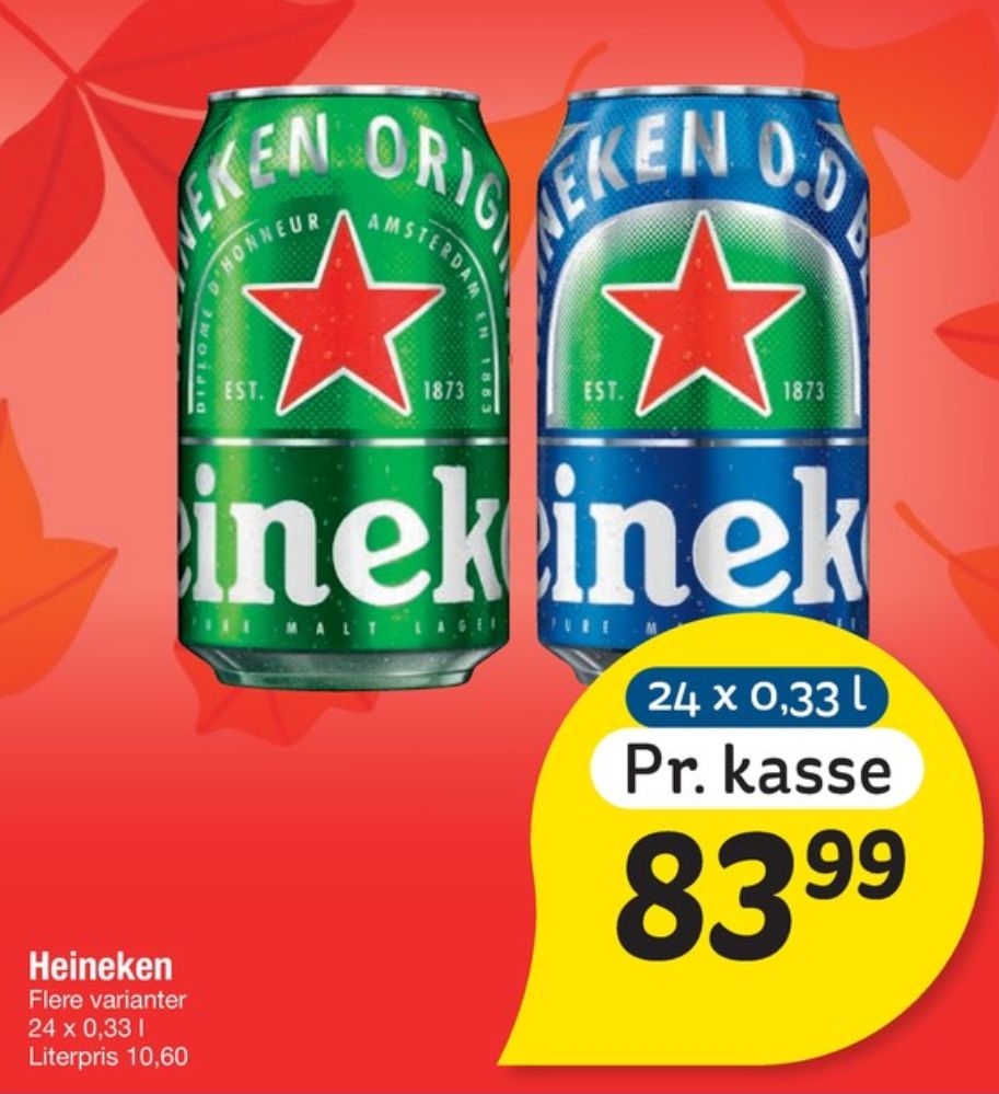 Heineken, Øl 24 pk.
