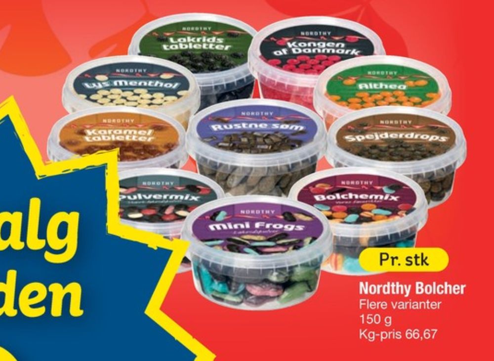 Nordthy Lys Menthol, Bolsjer
