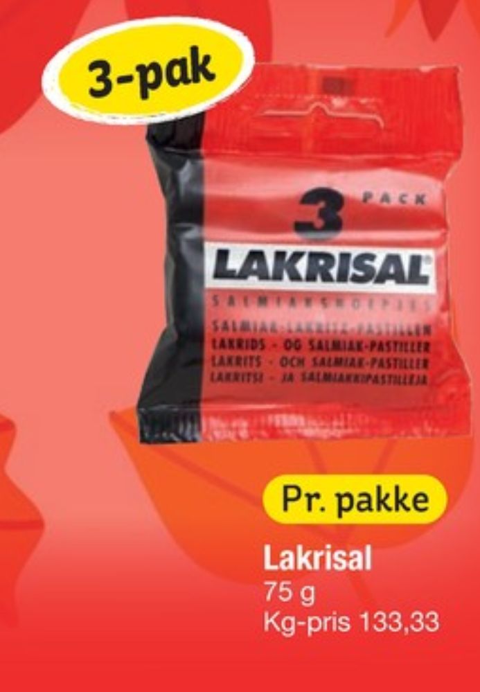 Lakrisal, Pastiller