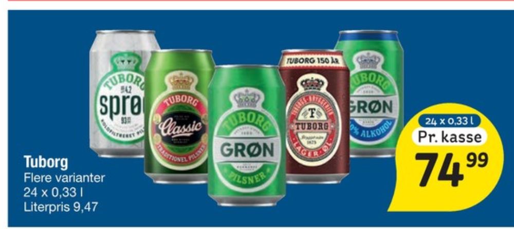 Tuborg Grøn, Øl 24 pk.