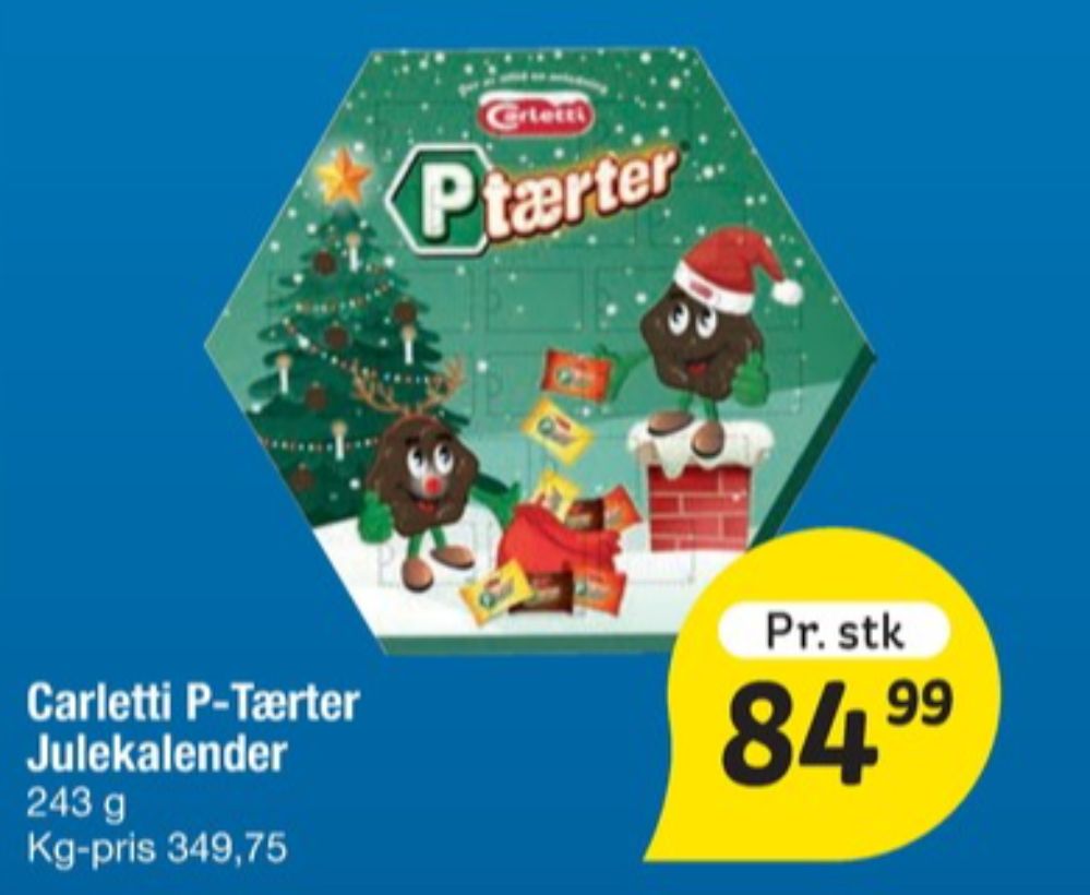 Carletti P-Tærter, Julekalender