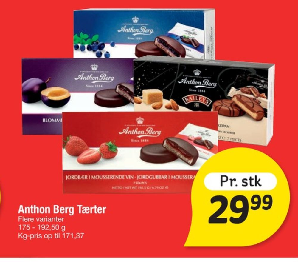 Anthon Berg, Marcipantærter Baileys Treats