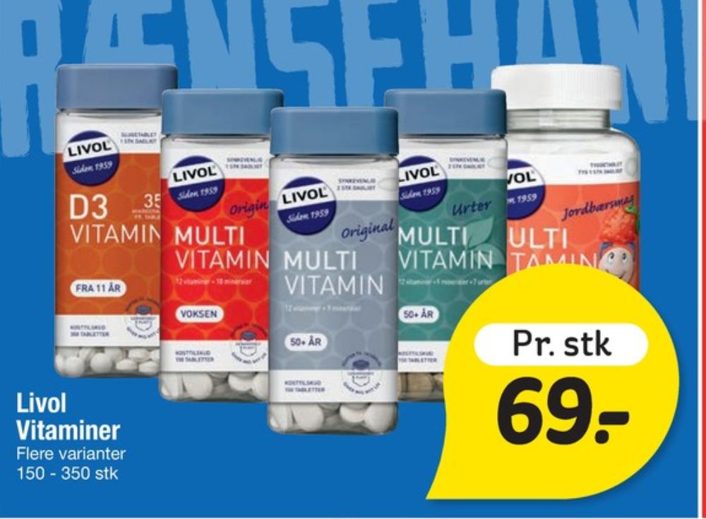 Livol Multi, Vitaminer