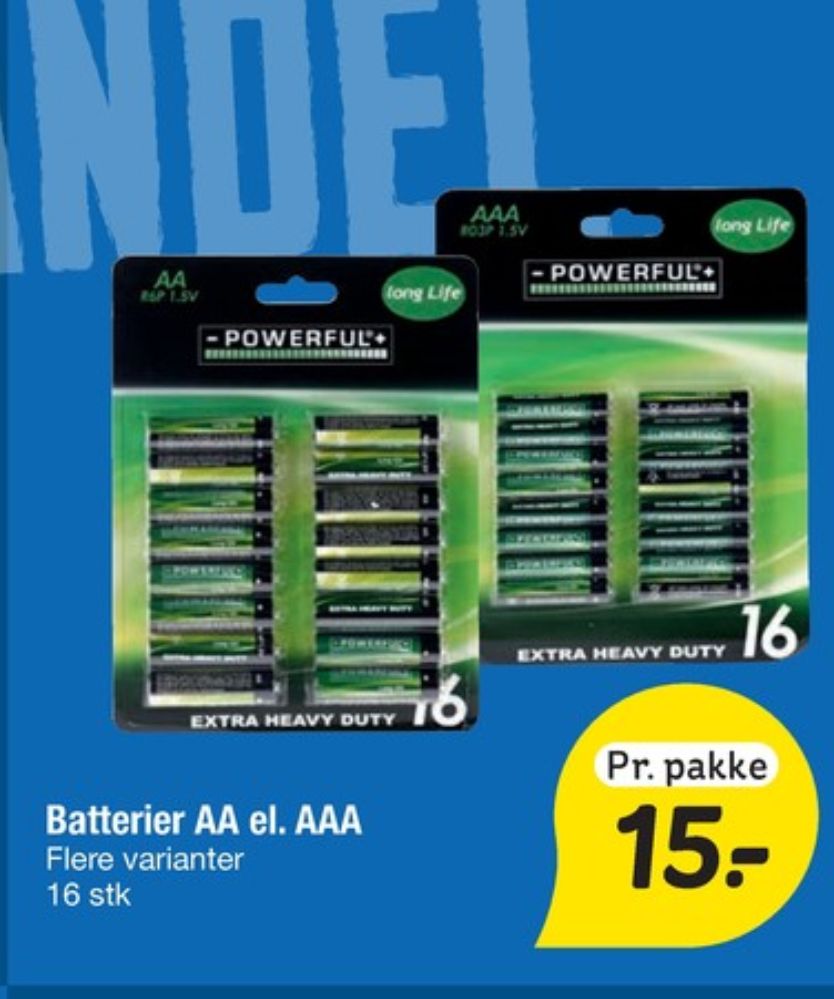 Batterier