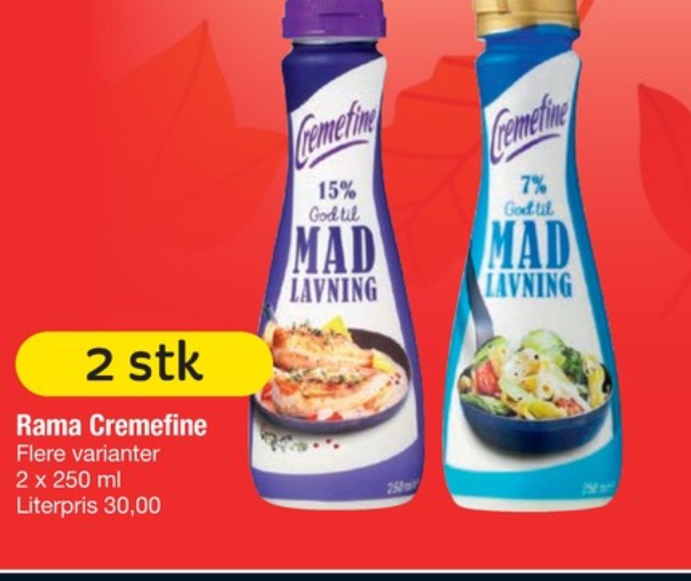 Cremefine, Madlavningsfløde 15 %
