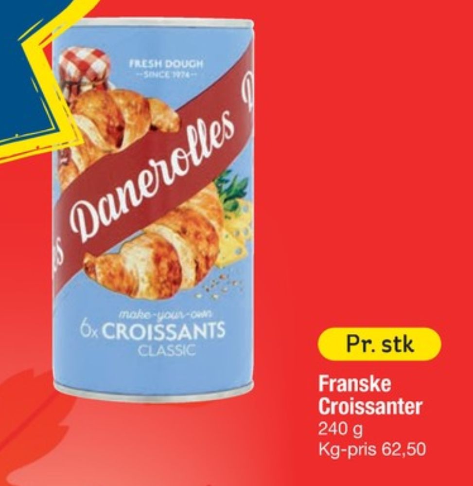 Danerolles, Croissantdej