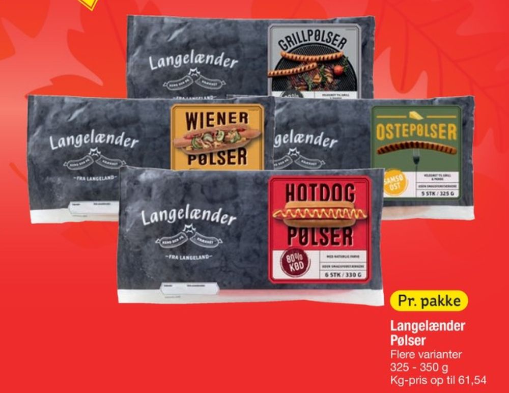Langelænder, Grillpølser
