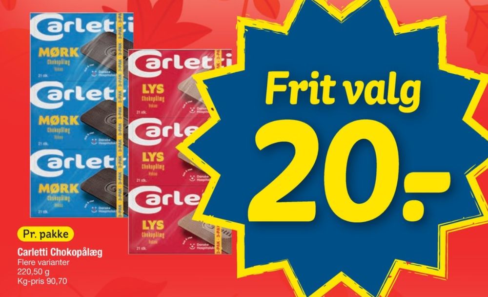Carletti Den Mørke, Pålægschokolade Mørk