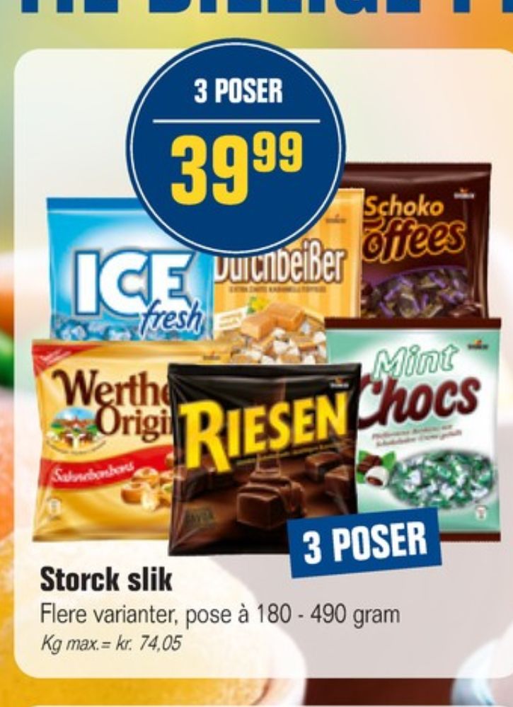 Storck Ice Fresh, Bolsjer