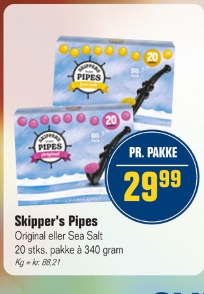 Skippers Pipes, Lakridspiber Seasalt