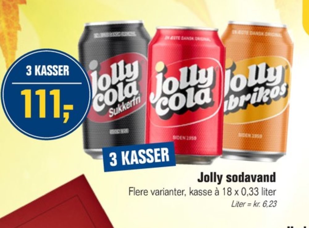 Jolly Cola Sukkerfri, Cola 18 pk.