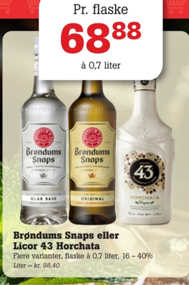Brøndums  Klar, Snaps