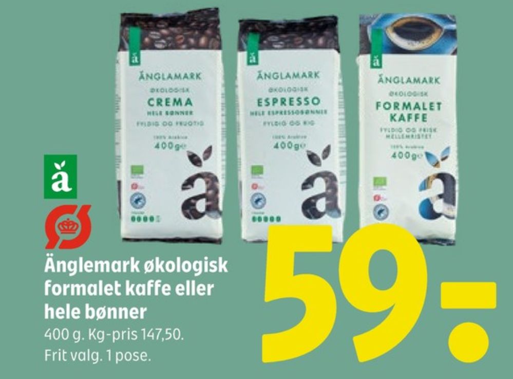 Änglamark Espresso, Kaffebønner