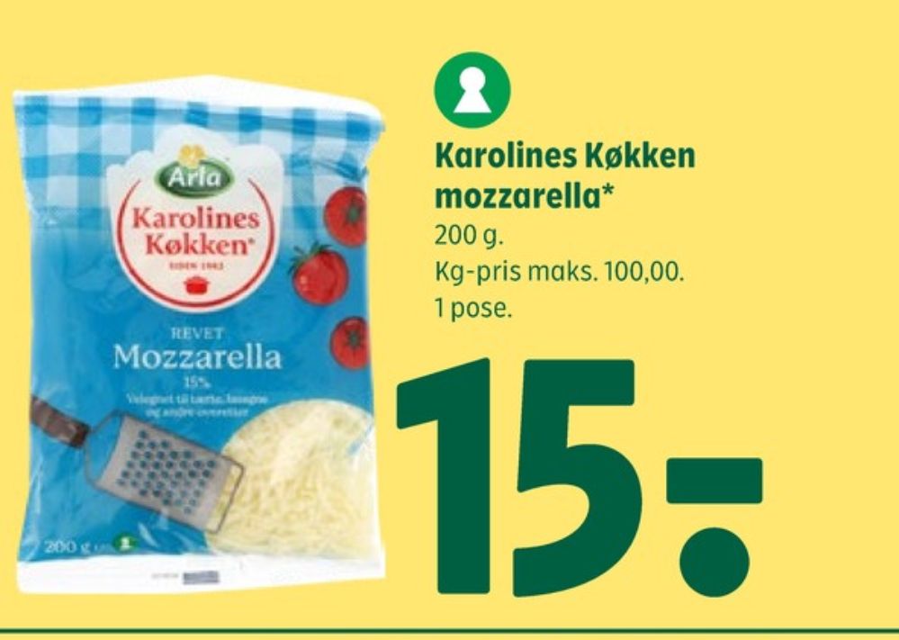 Karolines, Revet ost Mozzarella