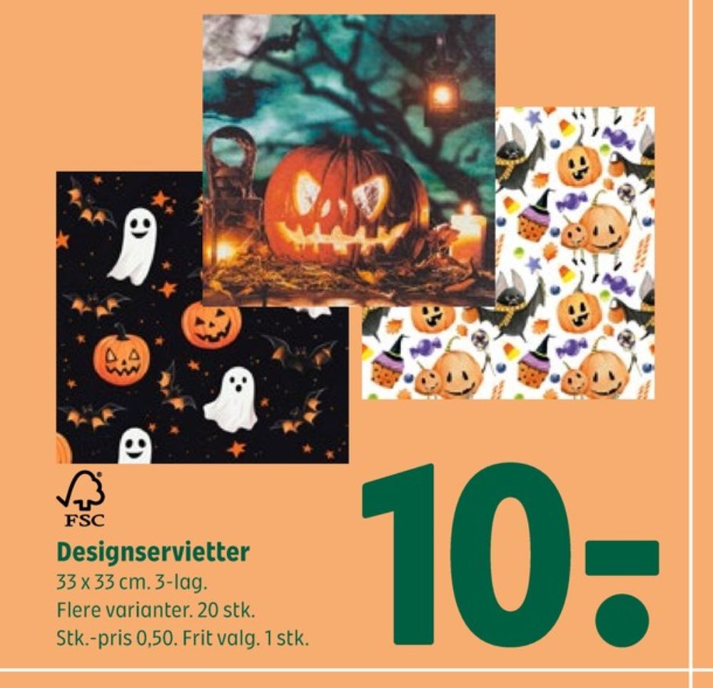 Halloweenservietter