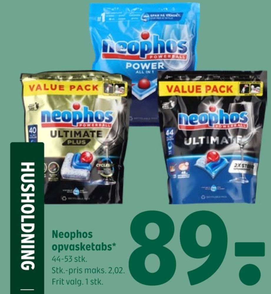 Neophos, Maskinopvask-tabs