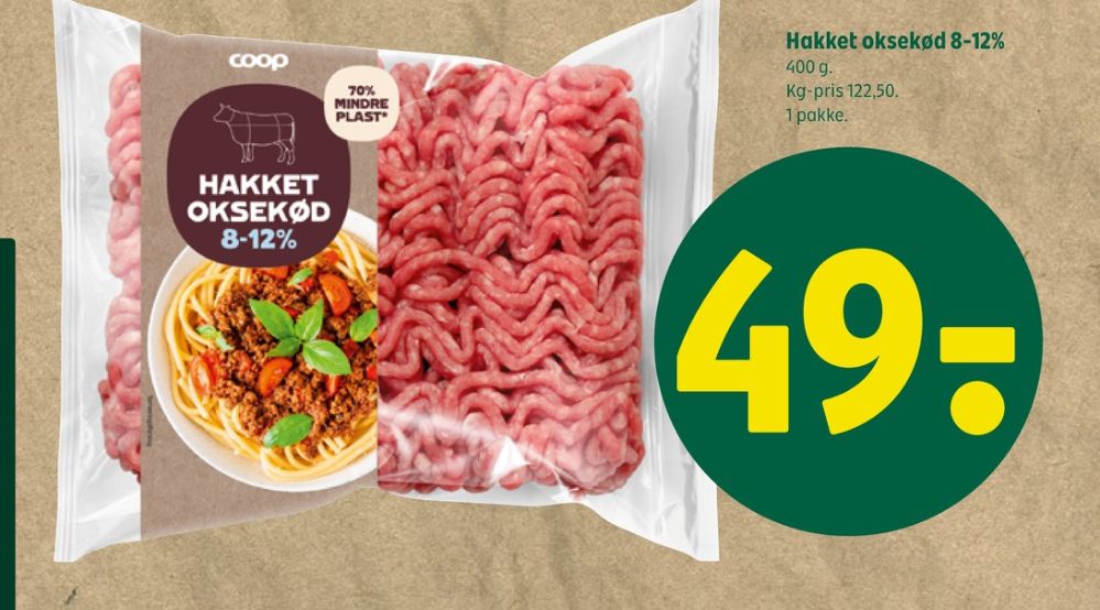 Coop, Hakket oksekød 8-12%