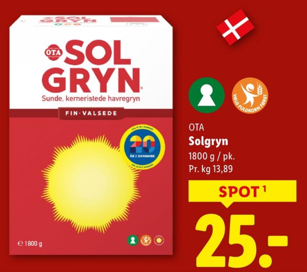 Ota Sol Gryn, Finvalsede Havregryn 