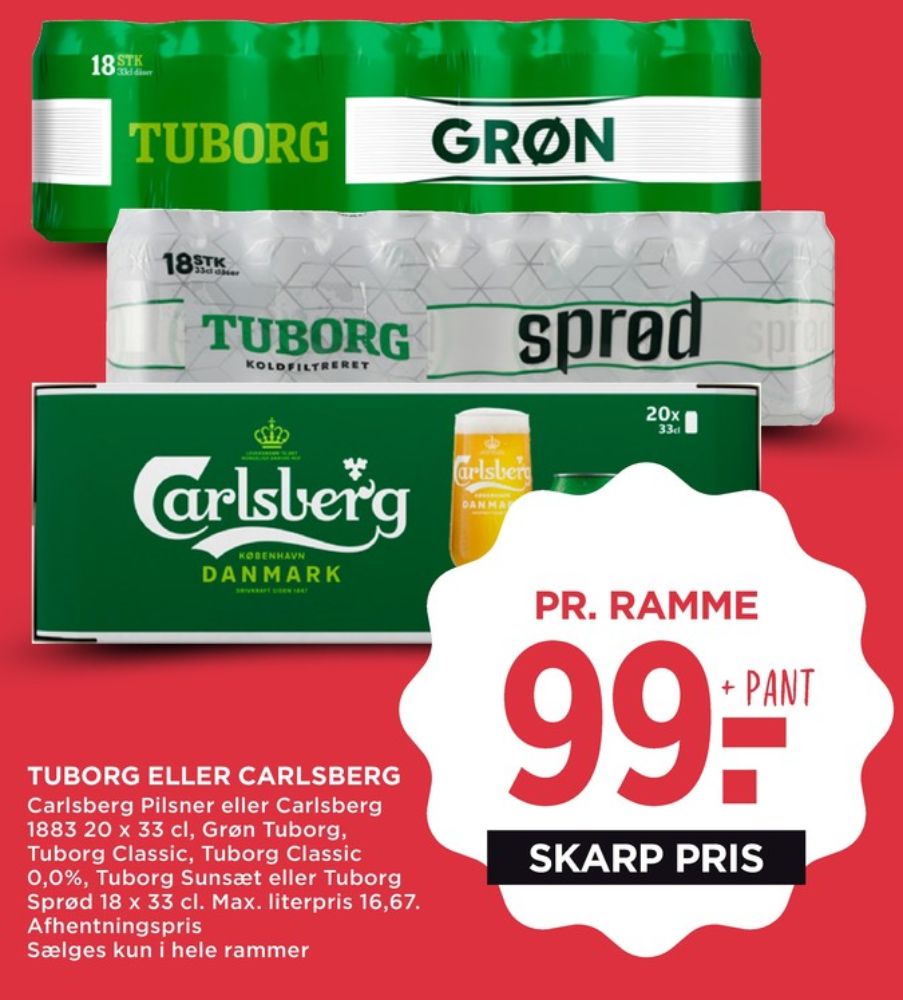 Tuborg Grøn Sunsæt, Øl 18 pk.