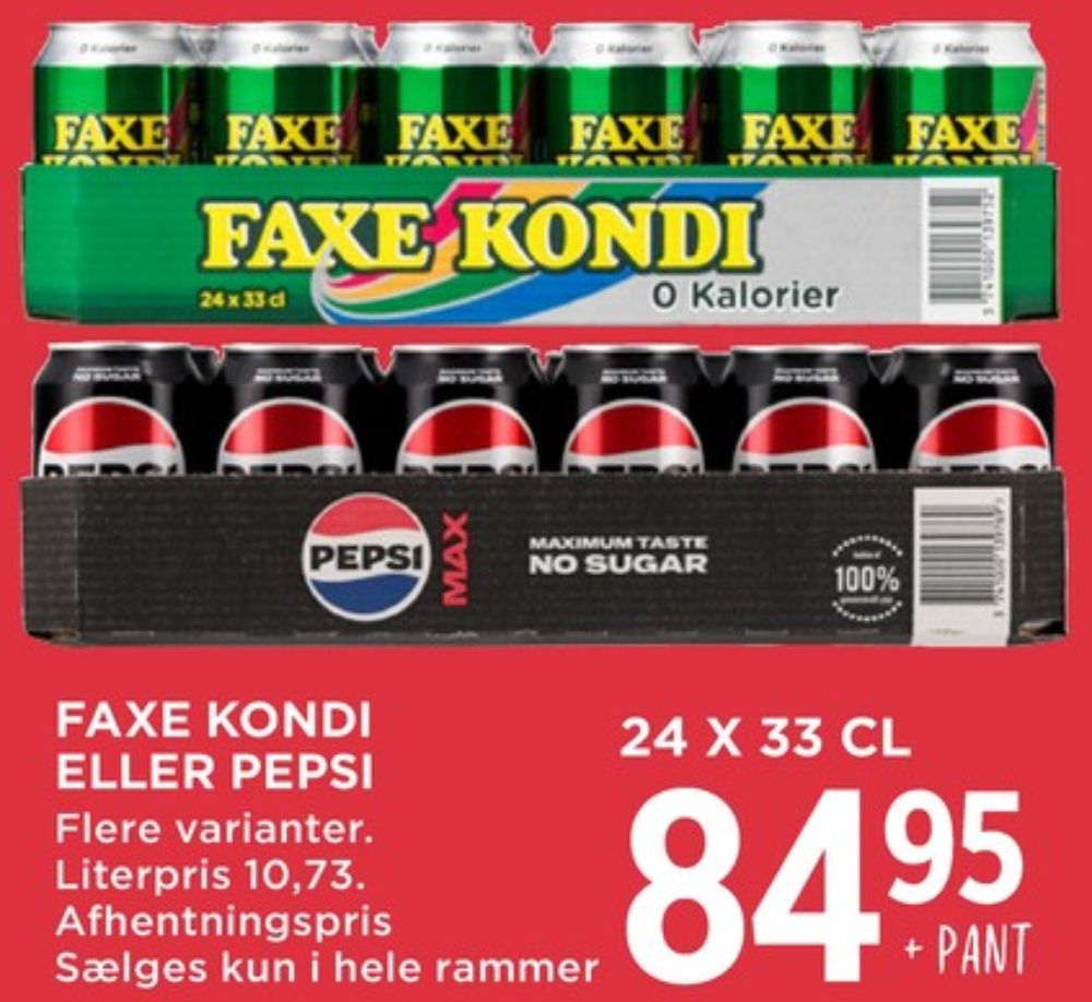 Faxe Kondi 0 Kalorier, Sportssodavand 24 pk.
