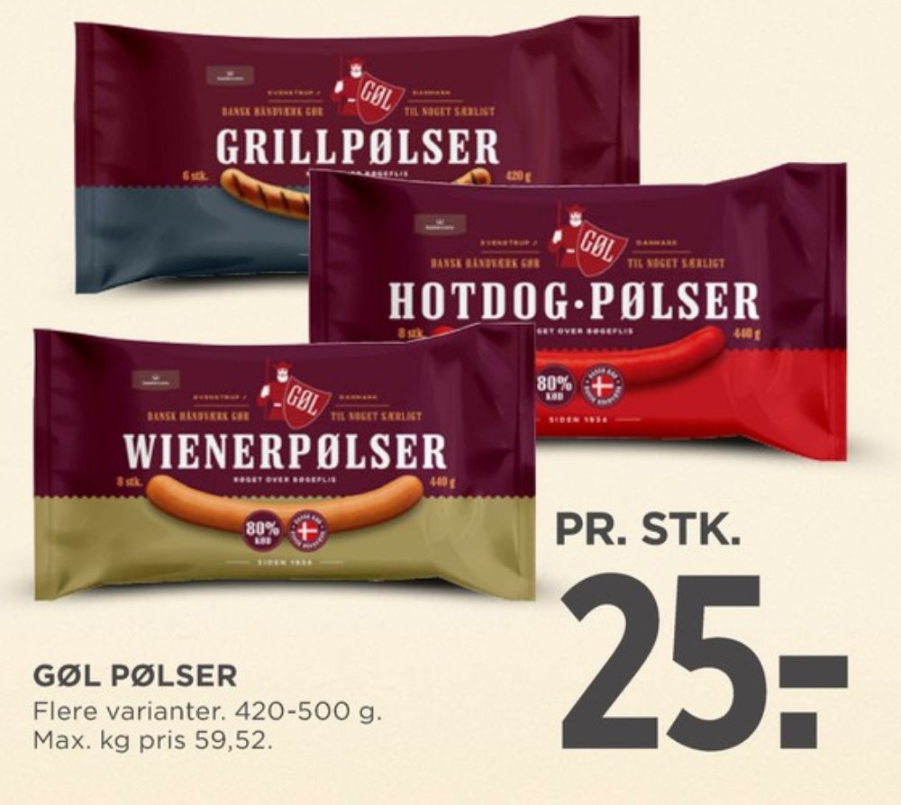 Gøl, Wienerpølser