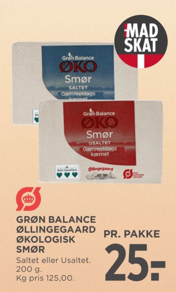 Grøn Balance Øllingegaard, Smør Usaltet