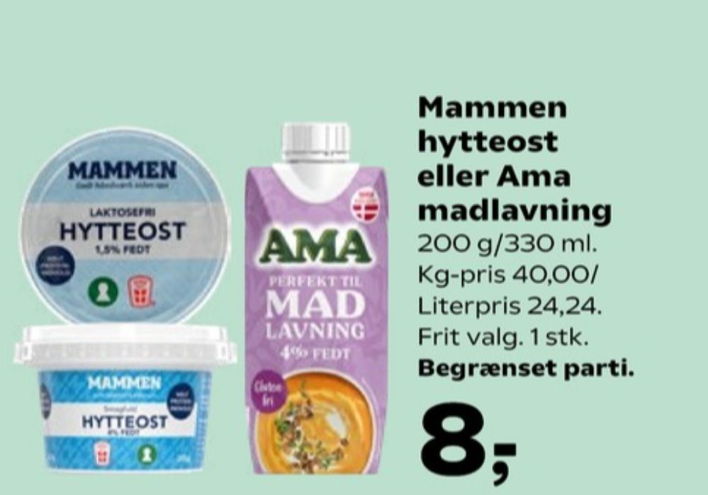 Ama, Madlavningsfløde 4%