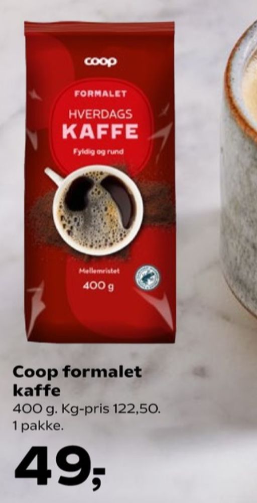 Coop Hverdagskaffe, Kaffe Formalet