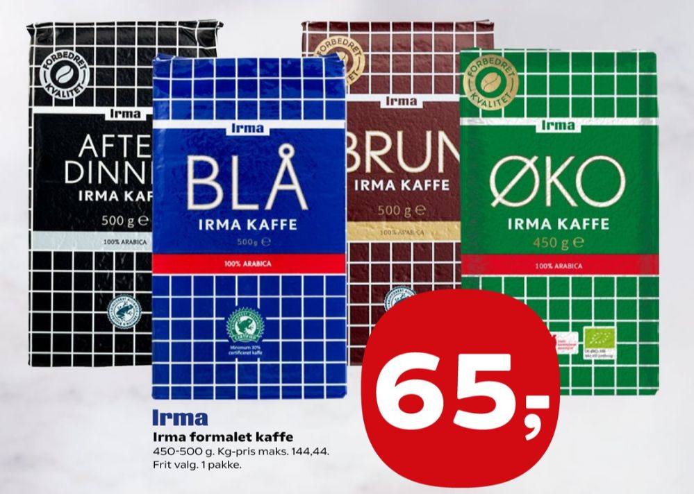Irmas Blå, Kaffe Formalet