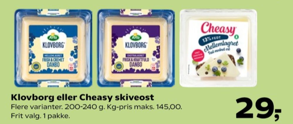 Cheasy, Skiveost Mellemlagret 13%