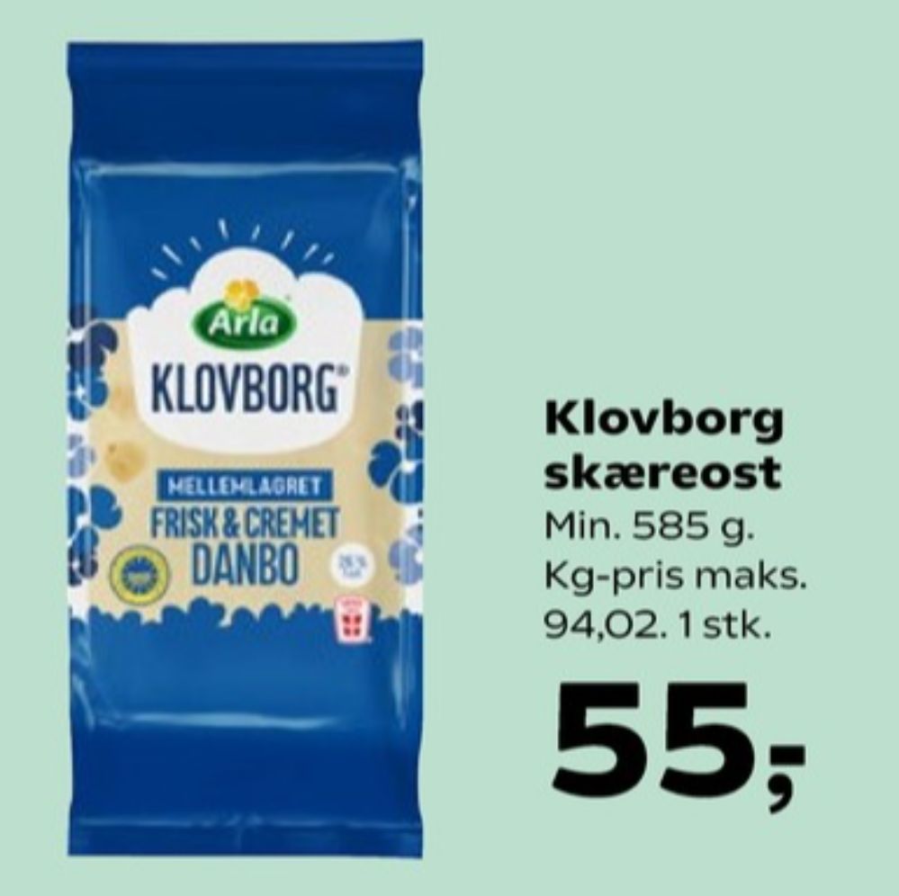 Klovborg, Skæreost Danbo Mellemlagret