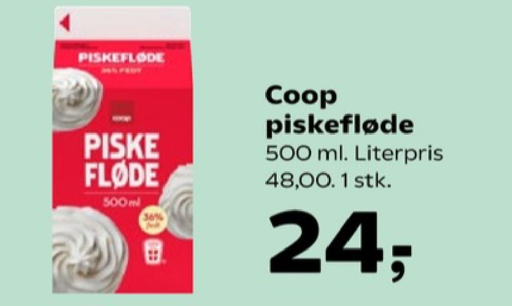 Coop, Piskefløde 36%