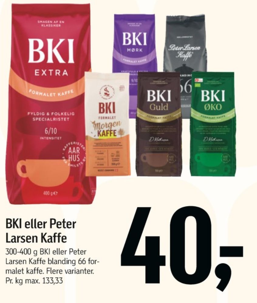 Peter Larsen Blanding 66, Kaffe Formalet