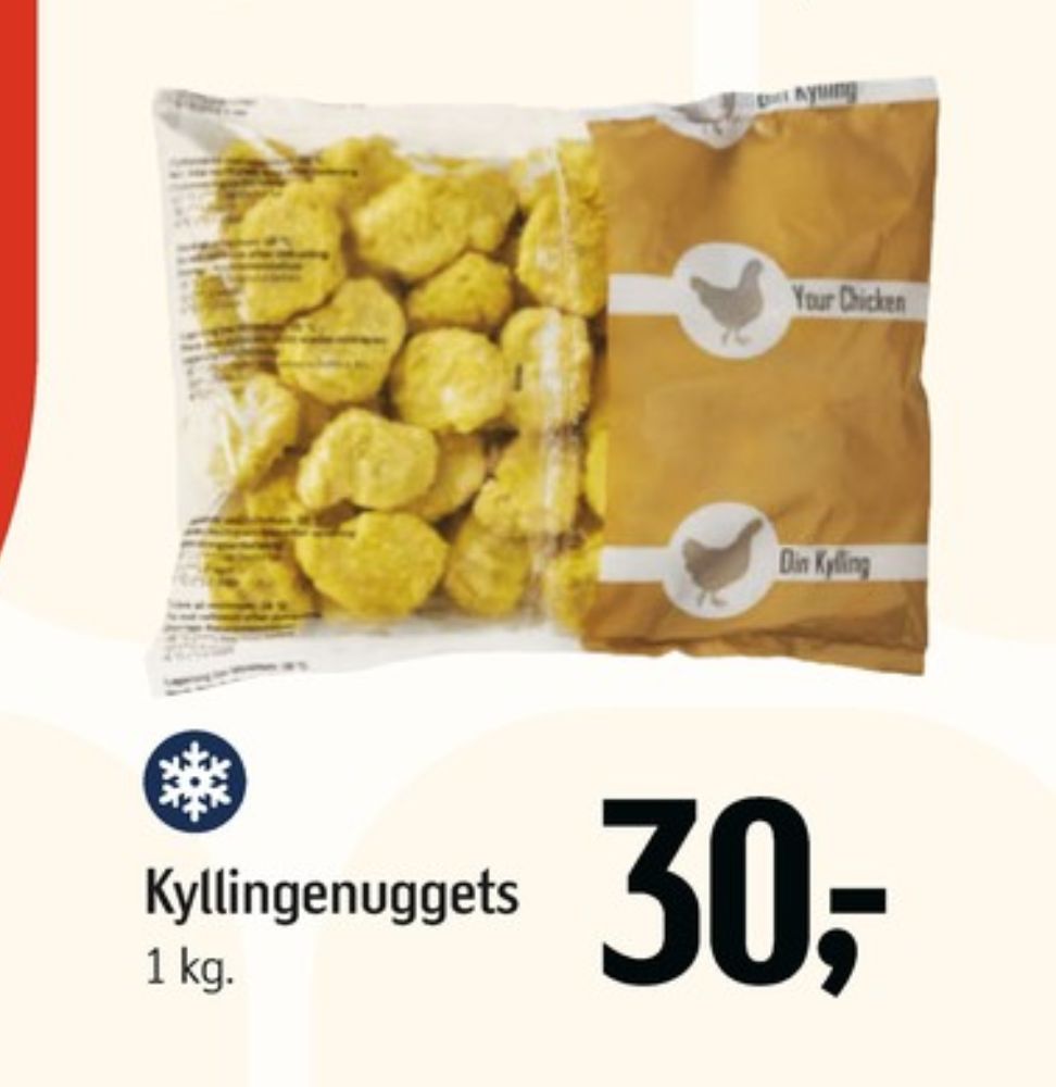 Din kylling, Kyllingenuggets