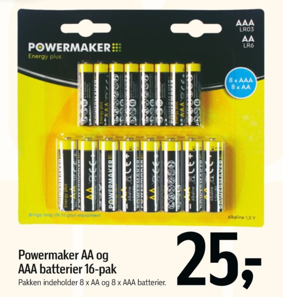 Powermaker, Batterier