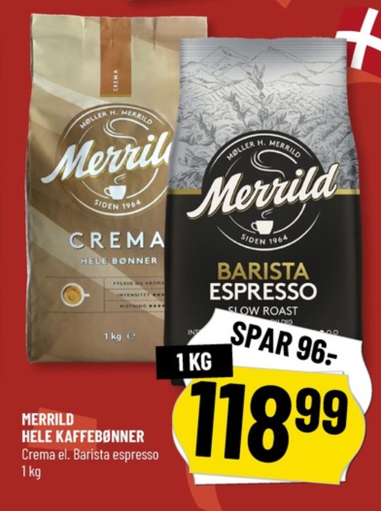 Merrild Barista Espresso, Kaffebønner