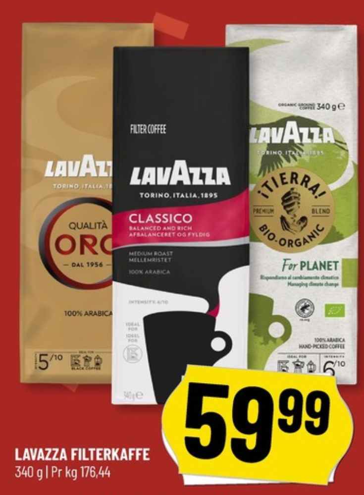LavAzza Qualita Oro, Kaffe Formalet