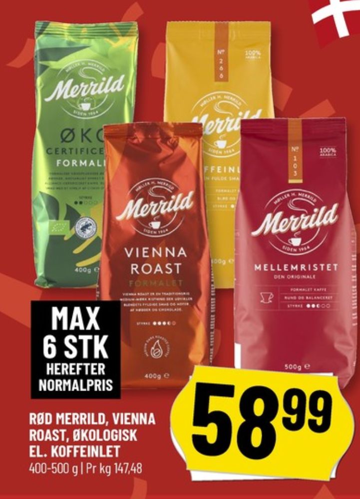 Merrild Mellemristet, Kaffe Formalet