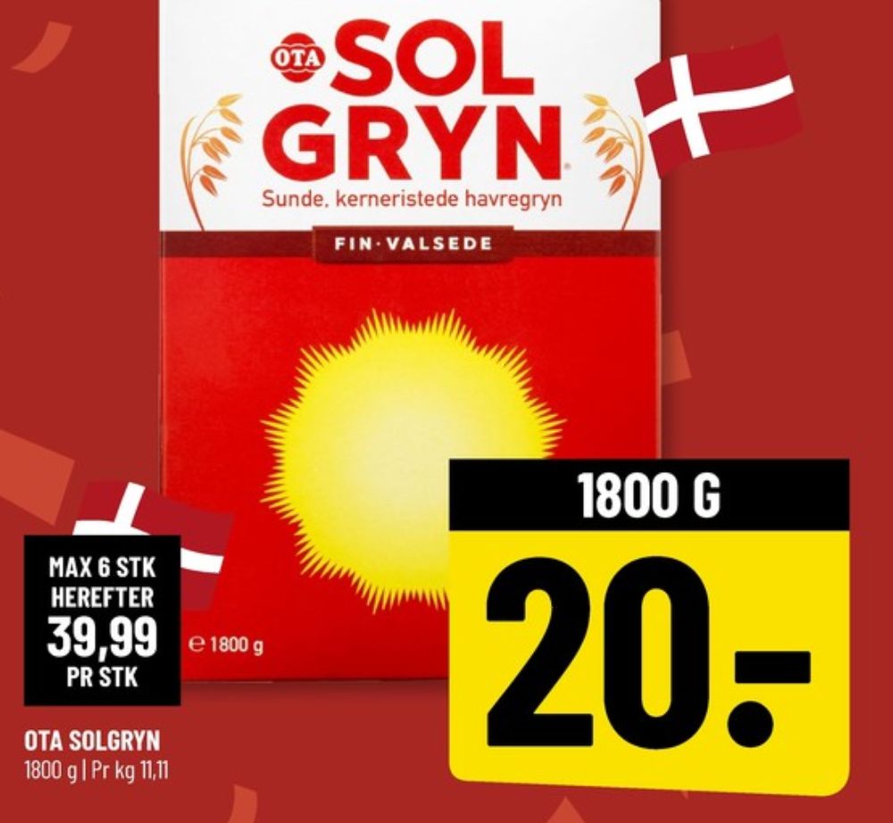 Ota Sol Gryn, Finvalsede Havregryn 